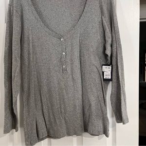 NWT Lucky Brand grey Henley.